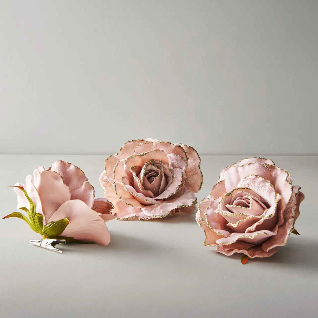 Z Gallerie Velvet Rose Clips - Set of 3> Ornaments