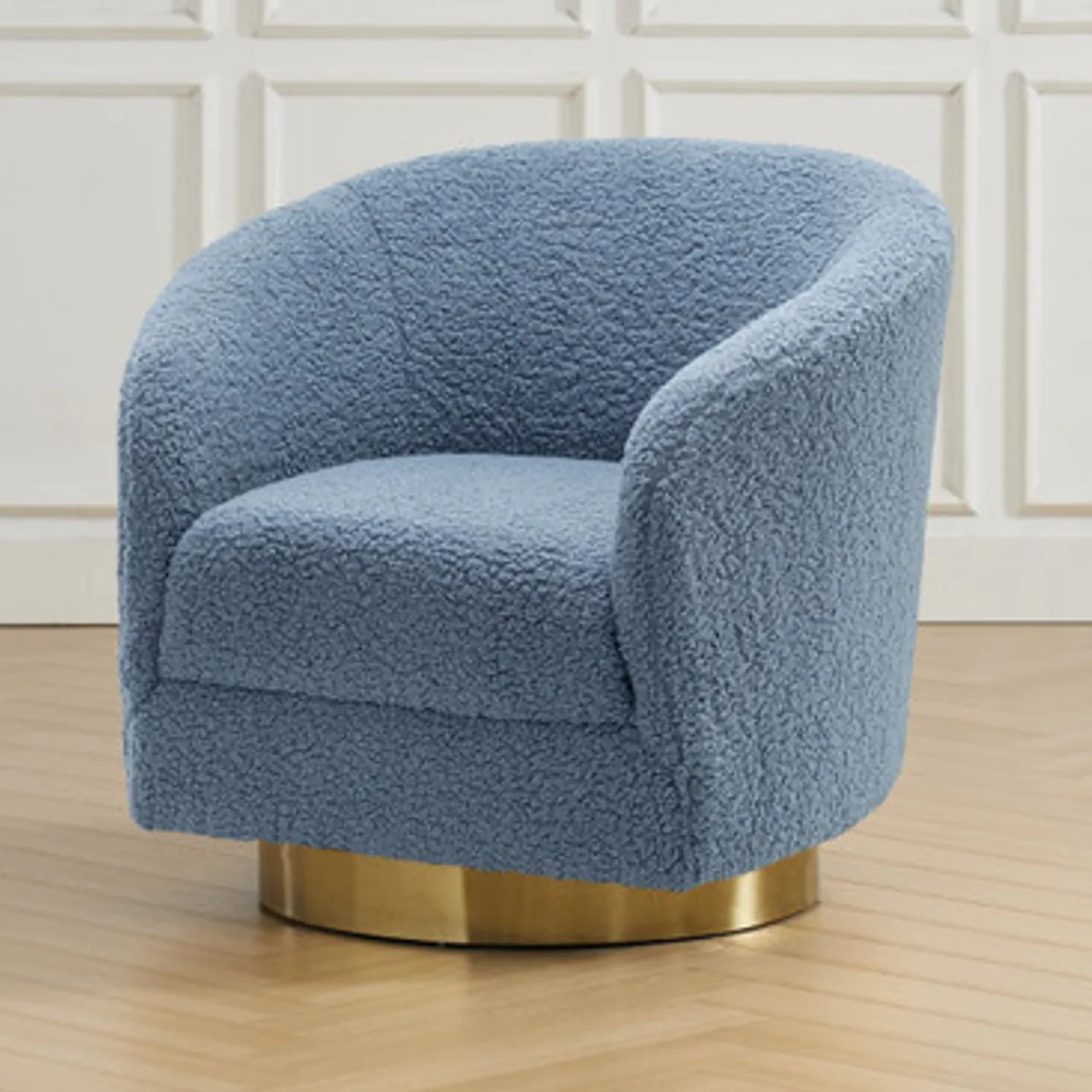 Z Gallerie Victoria Swivel Chair - Blue> Accent Chairs