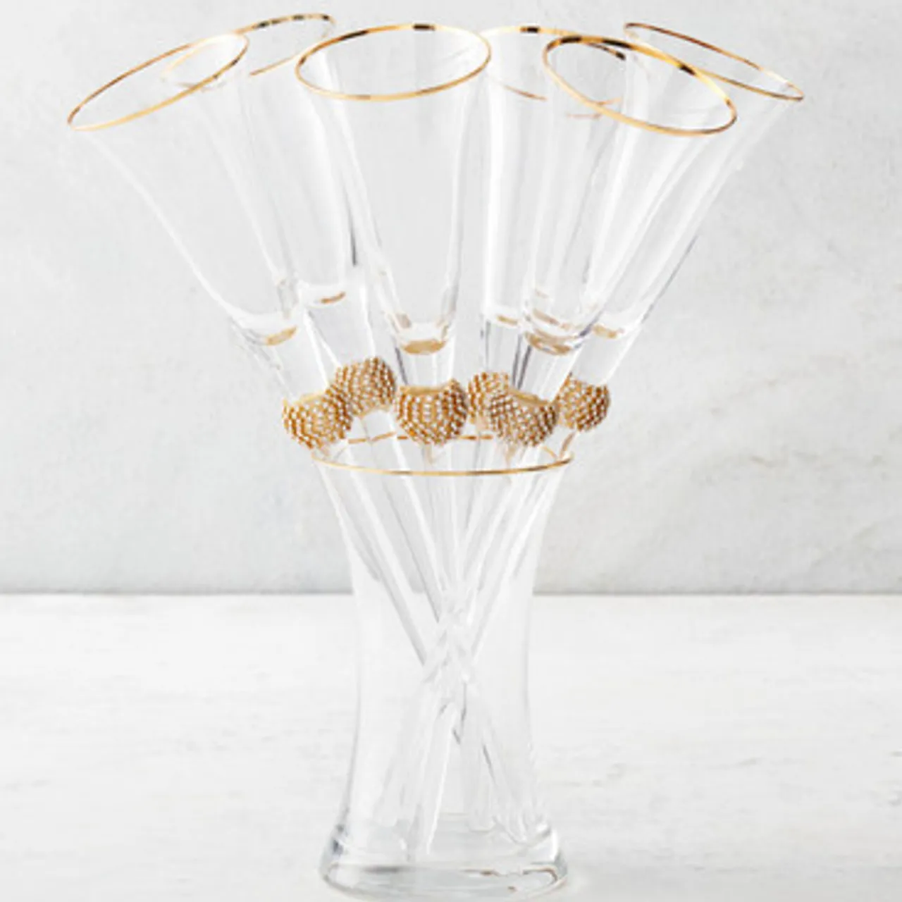 Z Gallerie Victoria Toasting Flutes - Set of 6> Barware & Entertaining | Tabletop Sale