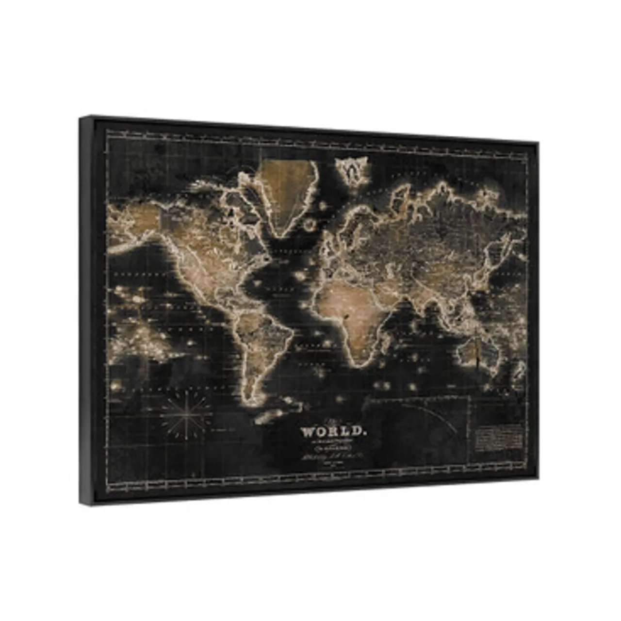 Z Gallerie World At Night> Canvas | Black