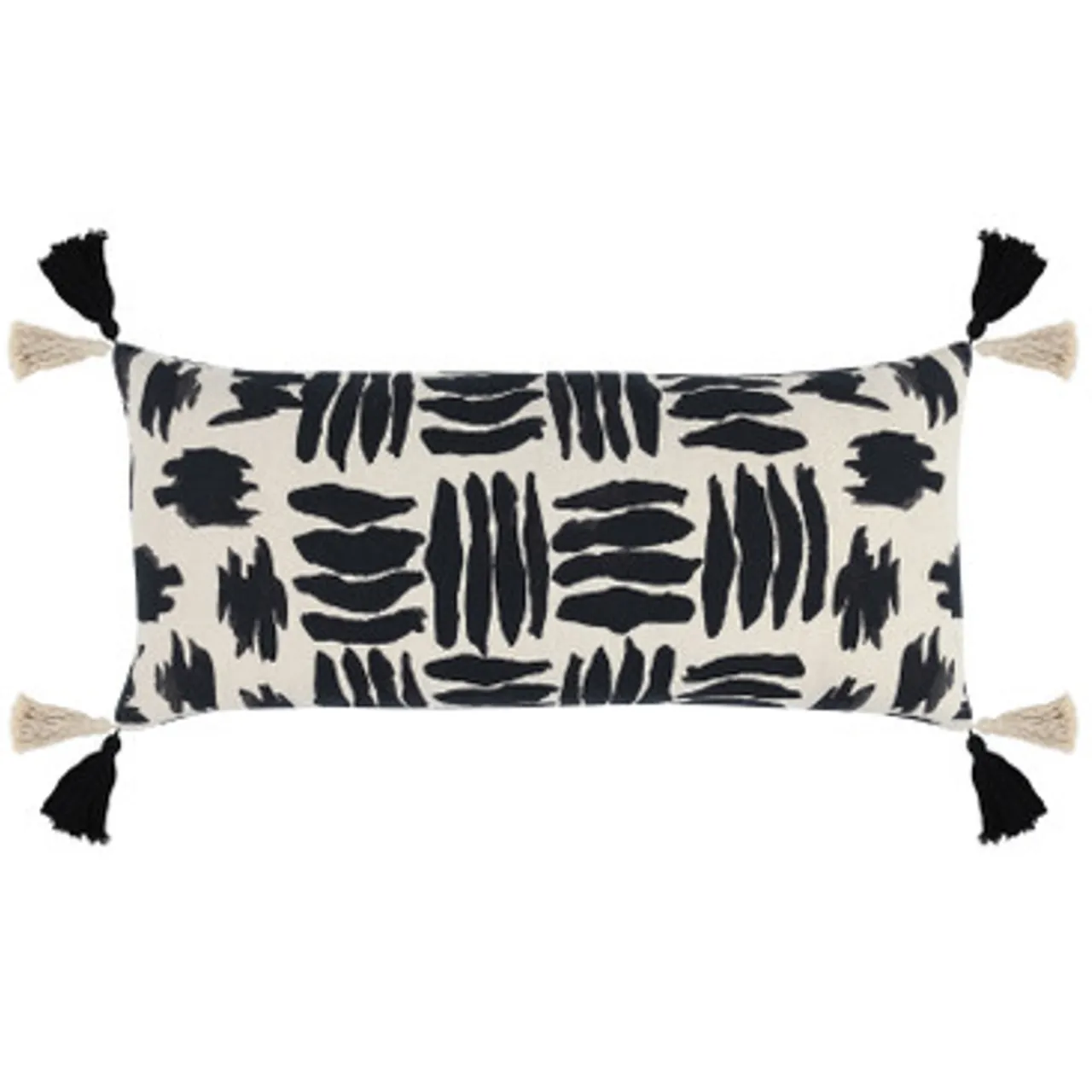 Z Gallerie Zahli Lumbar Pillow - Black/Natural> Textile Sale | Patterned Pillows